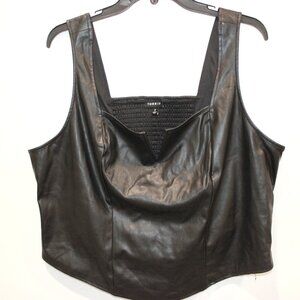 🖤 Torrid Classic Black Faux Leather Corset/Size 16 🖤